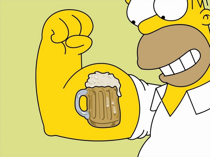 Causa y a la vez solucion de todos los problemas de la vida! Homero+Cerveza