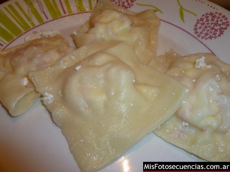 Sorrentinos de jamón y queso.